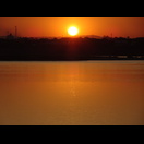 Ein bis zum Horizont wolkenloser Himmel